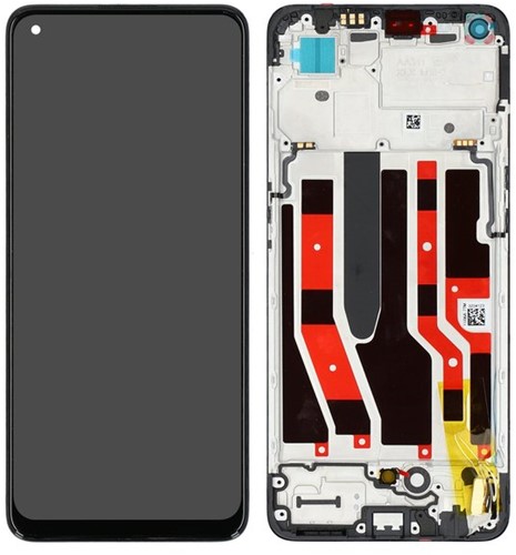 OPPO Reno 8 5G (2022) Display LCD Complete With Frame Black (Service-Pack)
