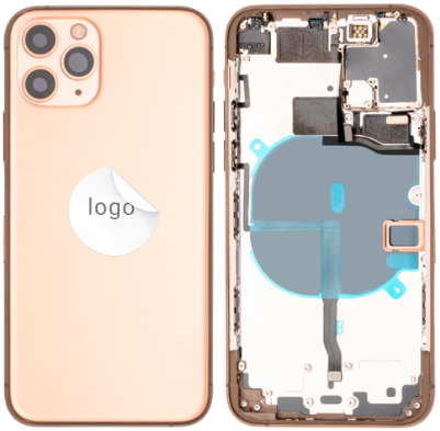 For Apple iPhone 11 Pro Rear Housing With Small Parts Gold (OEM)