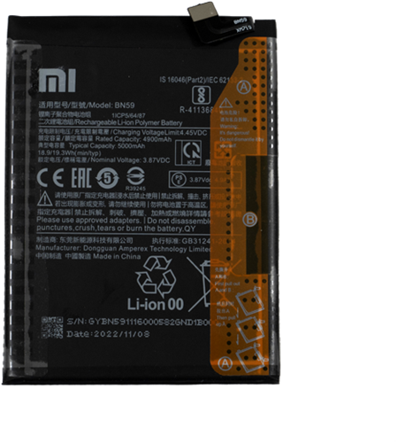 Batería (Model BN59) compatible con Xiaomi Redmi Note 10 4G (M2101K7AI), Xiaomi Redmi Note 10s, Xiaomi Redmi 10 4G, Xiaomi Poco M5s 4G (OEM-Equivalent)-2