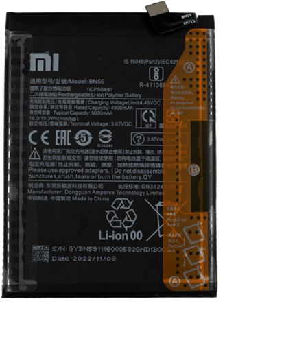 Battery (Model BN59) compatible with Xiaomi Redmi Note 10 4G (M2101K7AI), Xiaomi Redmi Note 10s, Xiaomi Redmi 10 4G, Xiaomi Poco M5s 4G (OEM-Equivalent)-2
