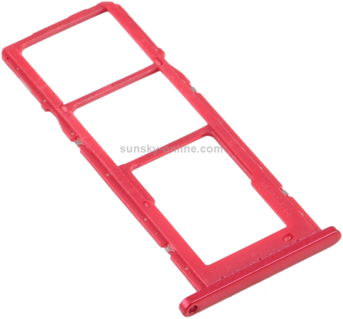 SIM & Memory card Holder for Samsung Galaxy A02s A025F Red