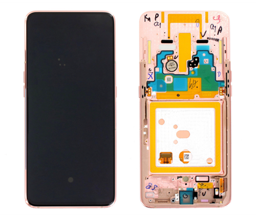 Samsung Galaxy A80 (SM-A805F) Display LCD Complete With Frame Angel Gold (Service-Pack)