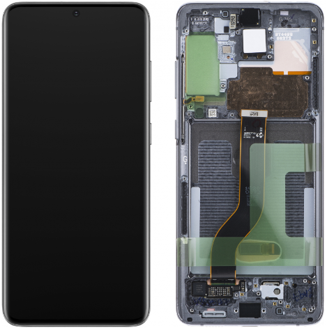 Samsung Galaxy S20 Plus (G985F), S20 Plus (G986B) Display LCD Complete With Frame Cosmic Black (Service-Pack)