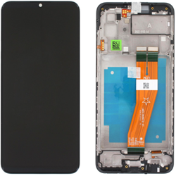Samsung Galaxy A03 (A035G) Display LCD Complete With Frame Orange Flex Black (Service-Pack)