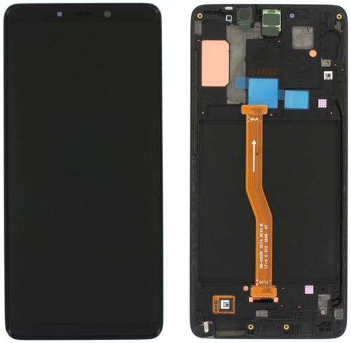 Samsung Galaxy A9 2018 (A920F) Display LCD Complete With Frame Black (Service-Pack)