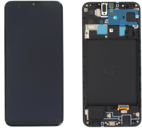 Samsung Galaxy A20 (A205F) Display LCD Black With Frame (OLED)