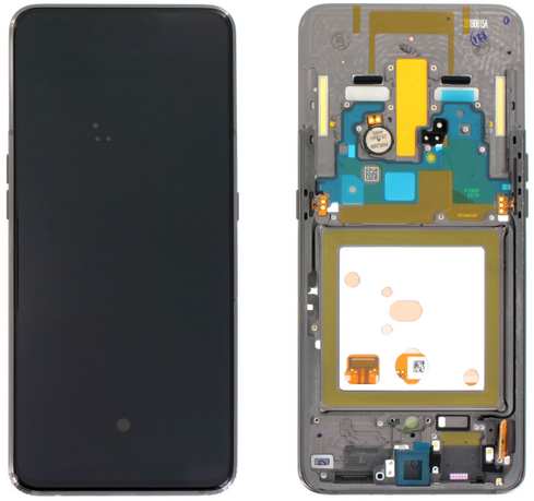 Samsung Galaxy A80 (SM-A805F) Display LCD Complete With Frame Phantom Black (Service Pack)