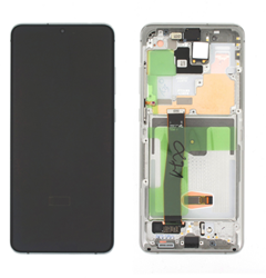 Samsung Galaxy S20 Ultra (G988B) Display LCD Complete With Frame Cloud White (Service Pack)