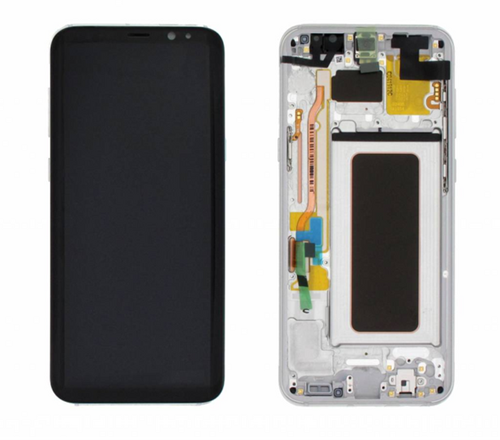 Samsung Galaxy S8 Plus (SM-G955F) Display LCD Complete With Frame Silver (Service-Pack)