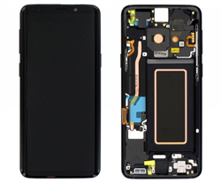 Samsung Galaxy S9 (G960F) Display LCD Complete Midnight Black (Service Pack)