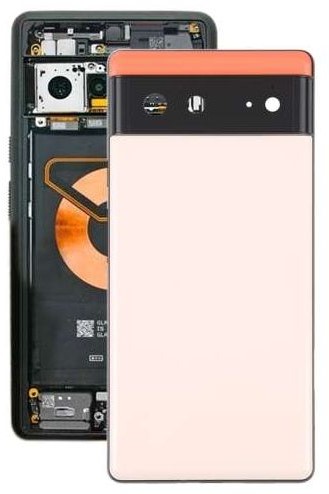 Google Pixel 6 (G9S9B16) Back Cover + Camera Lens + Glass Strips Kinda Coral