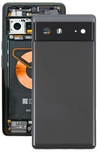 Google Pixel 6 (G9S9B16) Back Cover + Camera Lens + Glass Strips Stormy Black
