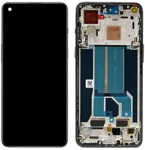 OnePlus Nord 2T (CPH2399, CPH2401) Display LCD With Frame Black (Pulled)