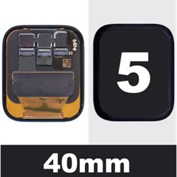 For Apple Watch Series 5 40mm, SE (2020) 40mm, Display LCD Black (Pulled)
