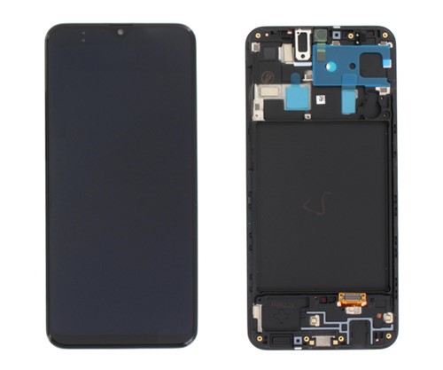 Samsung Galaxy A20 (A205F), M10S (M107) Display LCD Complete Black (ServicePack-Assembled)