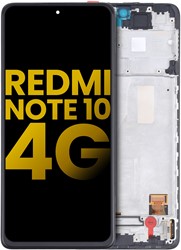 Xiaomi Redmi Note 10 4G, Redmi Note 10S Display LCD With Frame Black (Refurbished)