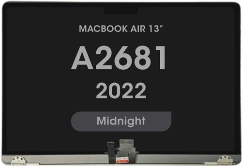 Complete LCD Display Assembly For MacBook Air 13" (A2681 / Mid 2022) Midnight (Pulled)