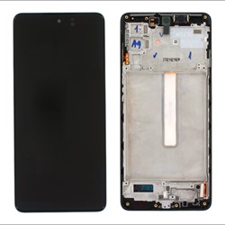 Samsung Galaxy M52 (SM-M526B) LCD Display Complete With Frame Black (Service Pack-Assembeld)