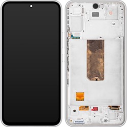 Samsung Galaxy A54 (A546B) Display LCD Complete With Frame White (Service Pack-Assembled)
