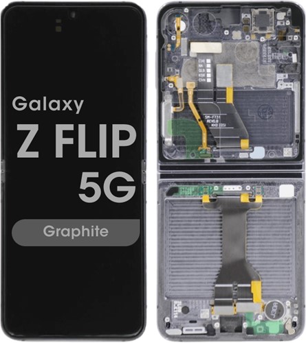 Samsung Galaxy Z Flip 5 (SM-F731B) Display LCD Inner Complete With Frame Graphite (Service Pack-Assembled)