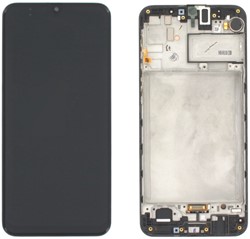 Samsung Galaxy M21 (M215F), A40s (A407F-M305F), M30s (M307F), M31 (M315F) Display LCD With Frame Black (OEM)