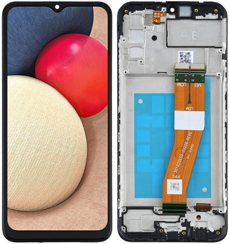Samsung Galaxy A02s (A025G), M02s (M025) Display LCD With Frame Black EU CODE S-912 (OEM-Equivalent)