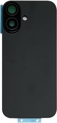 For Apple iPhone 16 Plus  Back Cover incl. Camera Lens and Flash Light, Wireless Charging (NFC) EU Version Black (Pulled)