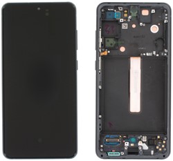 Samsung Galaxy S21 FE (G990B) LCD Display Complete With Frame Graphite (Service Pack-Assembled)