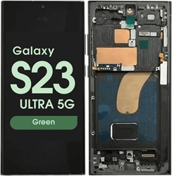 Samsung Galaxy S23 Ultra (S918B) Display LCD Complete With Frame Green (Service Pack-Assembled)