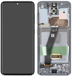 Samsung Galaxy S20 4G (G980F), S20 5G (G981B) Display LCD Complete With Frame Cosmic Gray (Service Pack-Assembled)