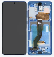 Samsung Galaxy S20 Plus (G985F), S20 Plus (G986B) Display LCD Complete With Frame Aura Blue (Service-Pack)