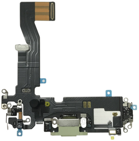 For Apple iPhone 12, 12 Pro Charging Connector Flex Green (Pulled)