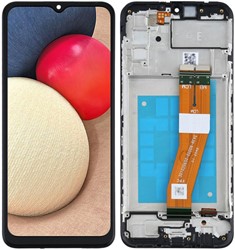 Samsung Galaxy A02S (A025F) Display LCD With Frame GA Version Orange Flex (NON-EU) Black (Service Pack)