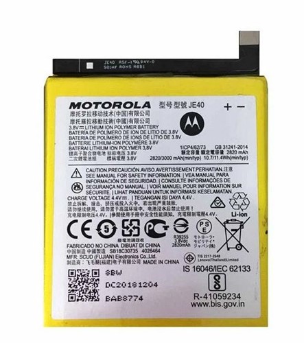 Batería (Model JE40) compatible con Motorola Moto G7 Play (XT1952), Motorola Moto One (XT19431) (OEM-Equivalent)