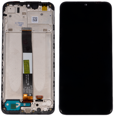 Xiaomi Redmi 9C, Redmi 9A, 9AT, 9 Active, 9A Sport, 9i Sport,  9C NFC, 10A, Poco C3, Poco C31 Display LCD With Frame Black (Service-Pack)