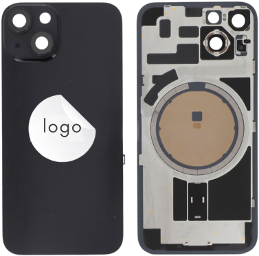 For Apple iPhone 14 Back Cover With Camera Lens + MagSafe Magnet Black (OEM-Equivalent)