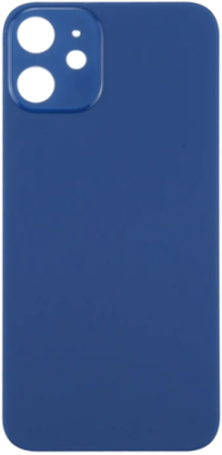 For Apple iPhone 12 mini Big hole Back Glass Blue (ORG)