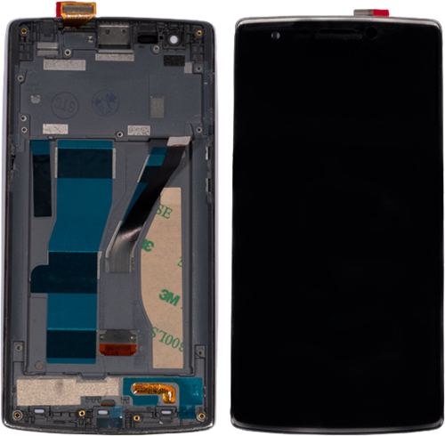 Oneplus One (A0001) Display LCD With Frame Silver (OEM)-2