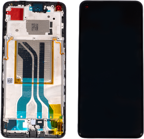 Realme GT2 (RMX3310) Display LCD With Frame (4909345) Black (Service-Pack)