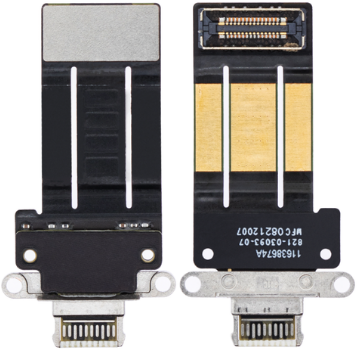 For Apple iPad Pro 12.9 (2021,2022), iPad Air 11 (2021,2022) Charging Connector Flex Silver (OEM-Equivalent)
