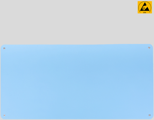 Premium ESD rubber table mat with 4x10mm studs 1200mm x 610mm Blue (CFT 57673)