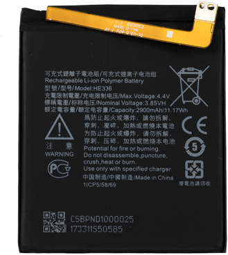 Batteria (Model HE336) compatibile con Nokia 3.1, Nokia 5 Nokia 5.1 (OEM-Equivalent)-2