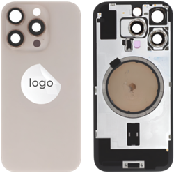 For Apple iPhone 16 Pro Back Cover With Camera Lens +MagSafe Magnet Desert Titanium (OEM-Premium)