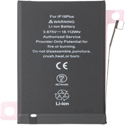 For Apple iPhone 16 Plus Battery (OEM-Equivalent)