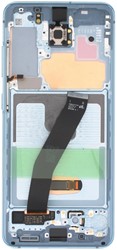 Samsung Galaxy S20 4G (G980F), S20 5G (G981B) Display LCD Complete With Frame Cloud Blue (Service-Pack)