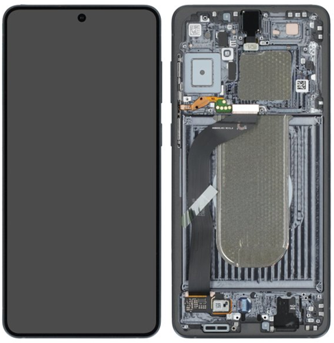 Samsung Galaxy S25 Edge (S937B) Display LCD Complete with Frame Titanium Jet Black (Service-Pack)