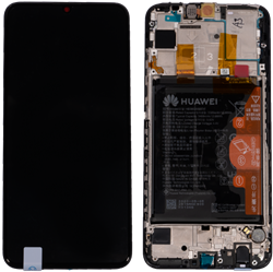 Huawei P Smart (2019, 2020) Display LCD Complete With Frame Including Battery Black (Service-Pack)