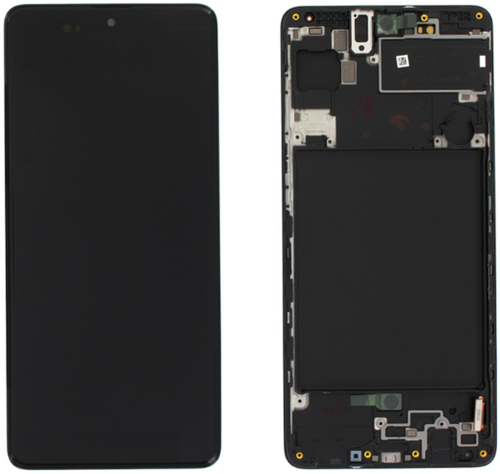 Samsung Galaxy A71 (A715F) Display LCD Complete Black with Frame Original Size (OLED)