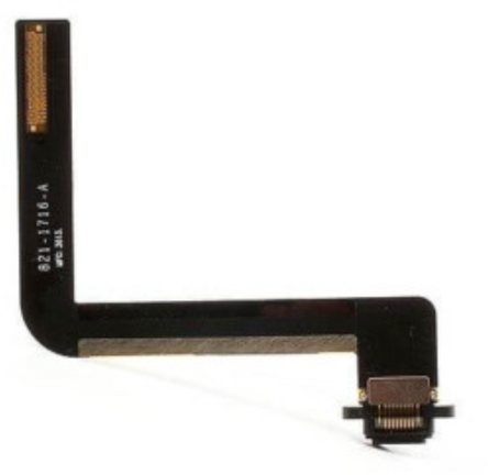 For Apple iPad Air 1 (2013), iPad 9.7 (2017) 5th Gen, iPad 9.7 (2018) 6th Gen Charging Connector Flex Black
