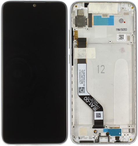 Xiaomi Redmi Note 7, Note 7 Pro Display LCD With Frame White (Service-Pack)